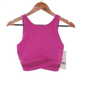 Sweaty Betty All Day Wrap Waist Crop Tank Phlox Pink Womens Size XS